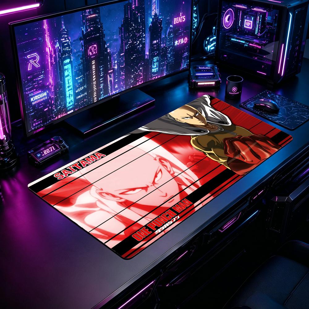Desk Setup Pc And Laptop - Gaming Mouse Pad OOne-Punch Man Mouse