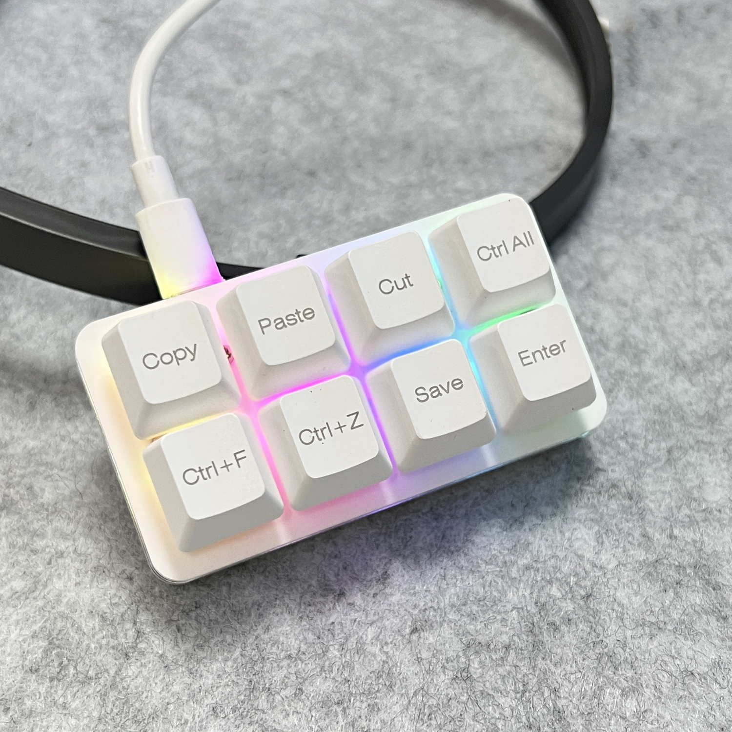 Desk Setup Programmer - Vial Excel New 8key Keyboard Black