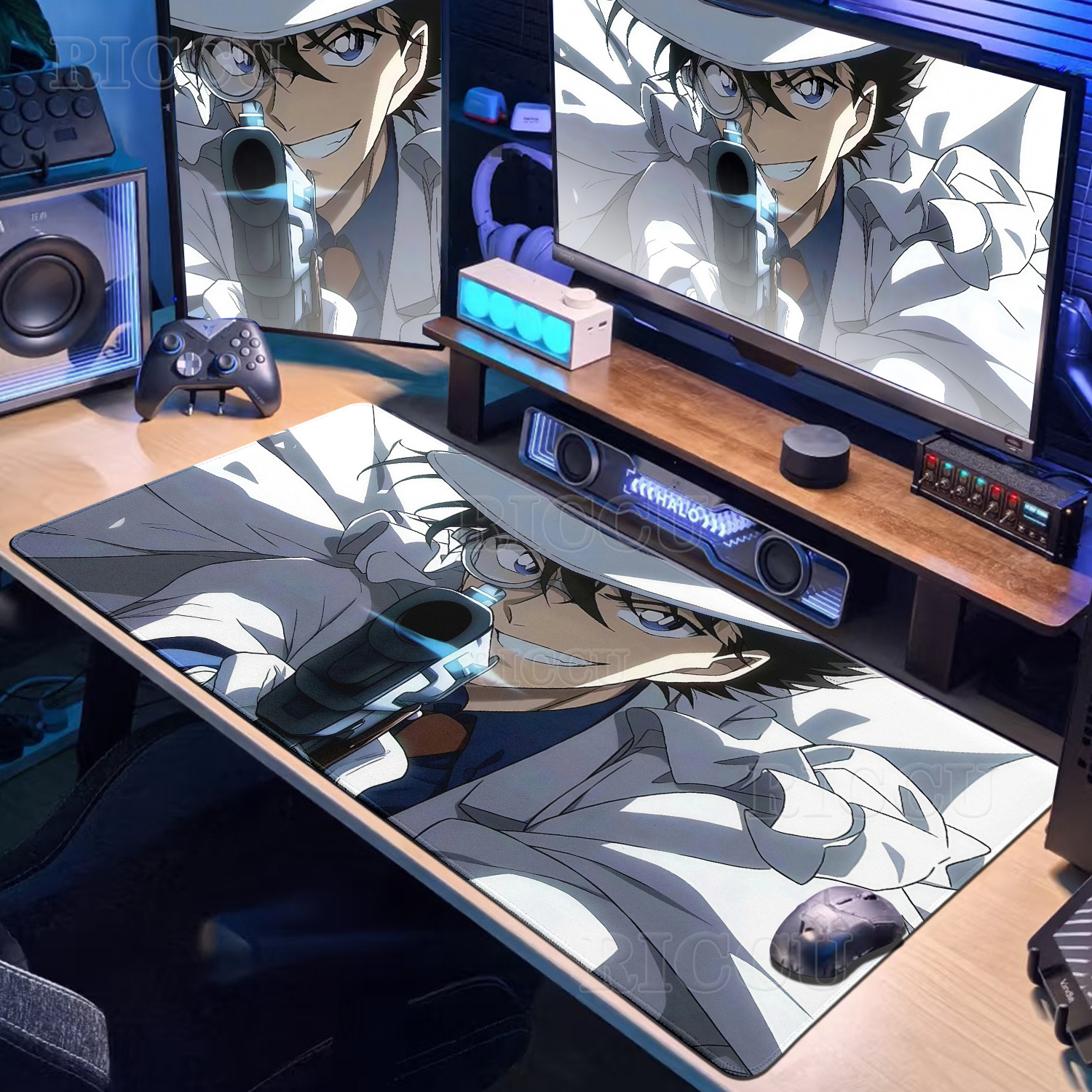 Desk Setup Pc And Laptop - Anime D-Detective Conan Mouse Pad Computer