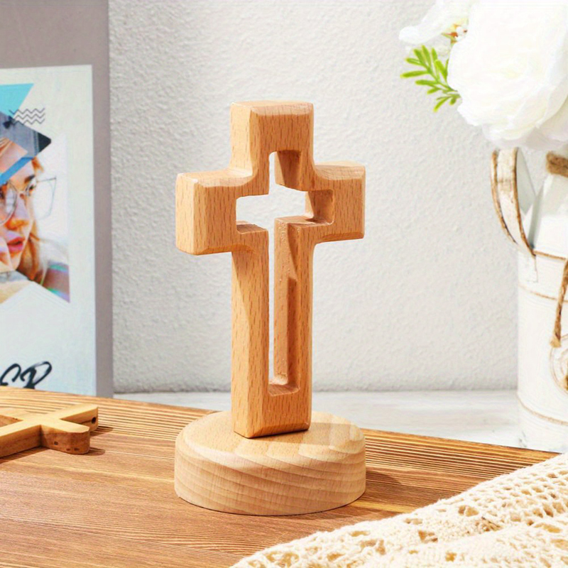 Desk Setup Wood - Cross Wood Crucifix Standing Wall Wooden