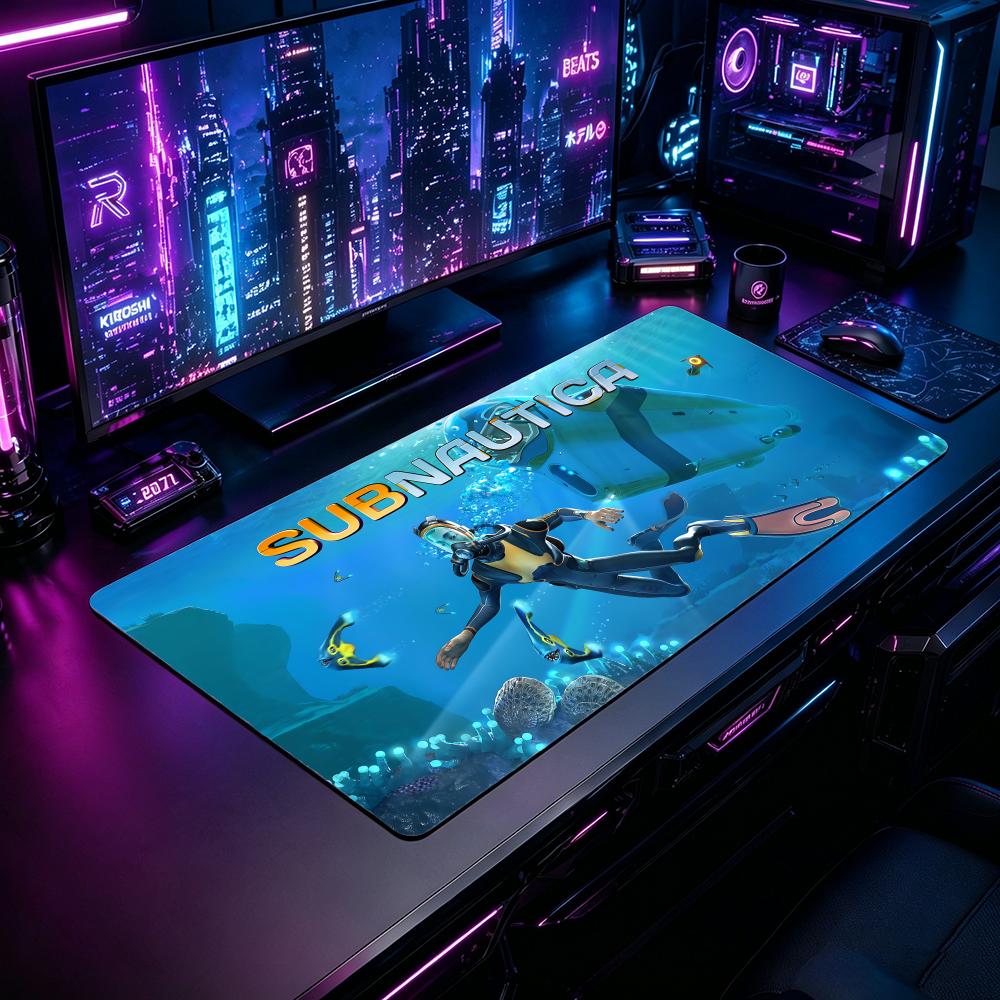 Desk Setup Pc And Laptop - Gaming Mouse Pad SSubnautica Mouse Pad