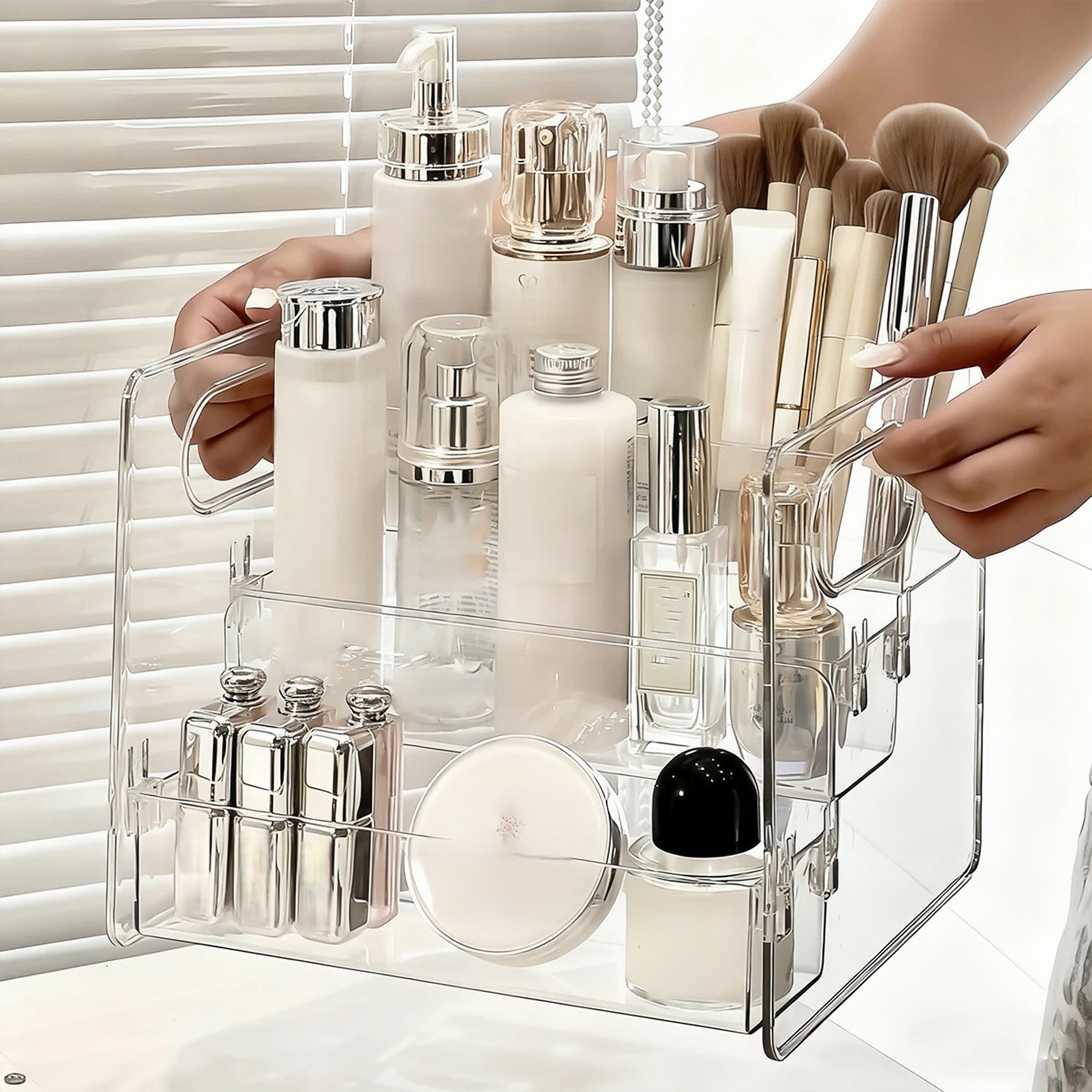 Desk Setup Productivity - Cosmetics Desktop Storage Box, Acrylic High-Grade