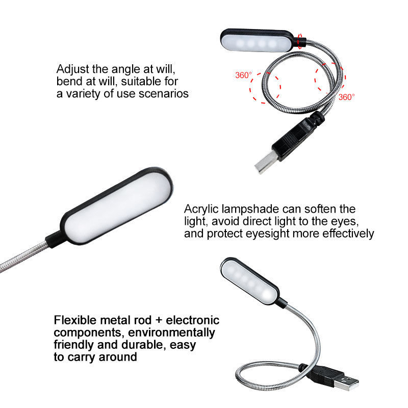 Mini 4 LED Book Lamp Portable  - Desk Setup Maker บทวิจารณ์และราคา