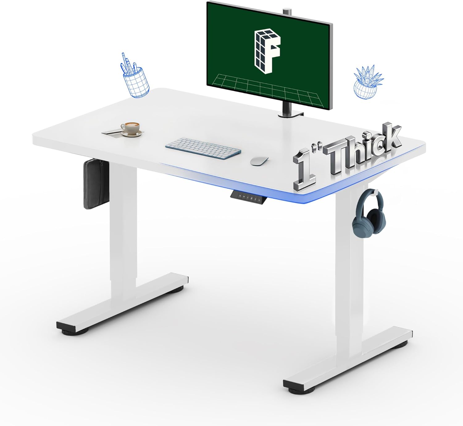 Electric Standing Desk 40x24 I - Desk Setup One Monitor บทวิจารณ์และราคา