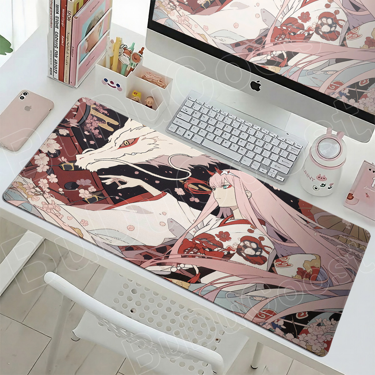 Kawaii Zero Two Pc Gamer Mouse - Desk Setup Two Laptops บทวิจารณ์และราคา