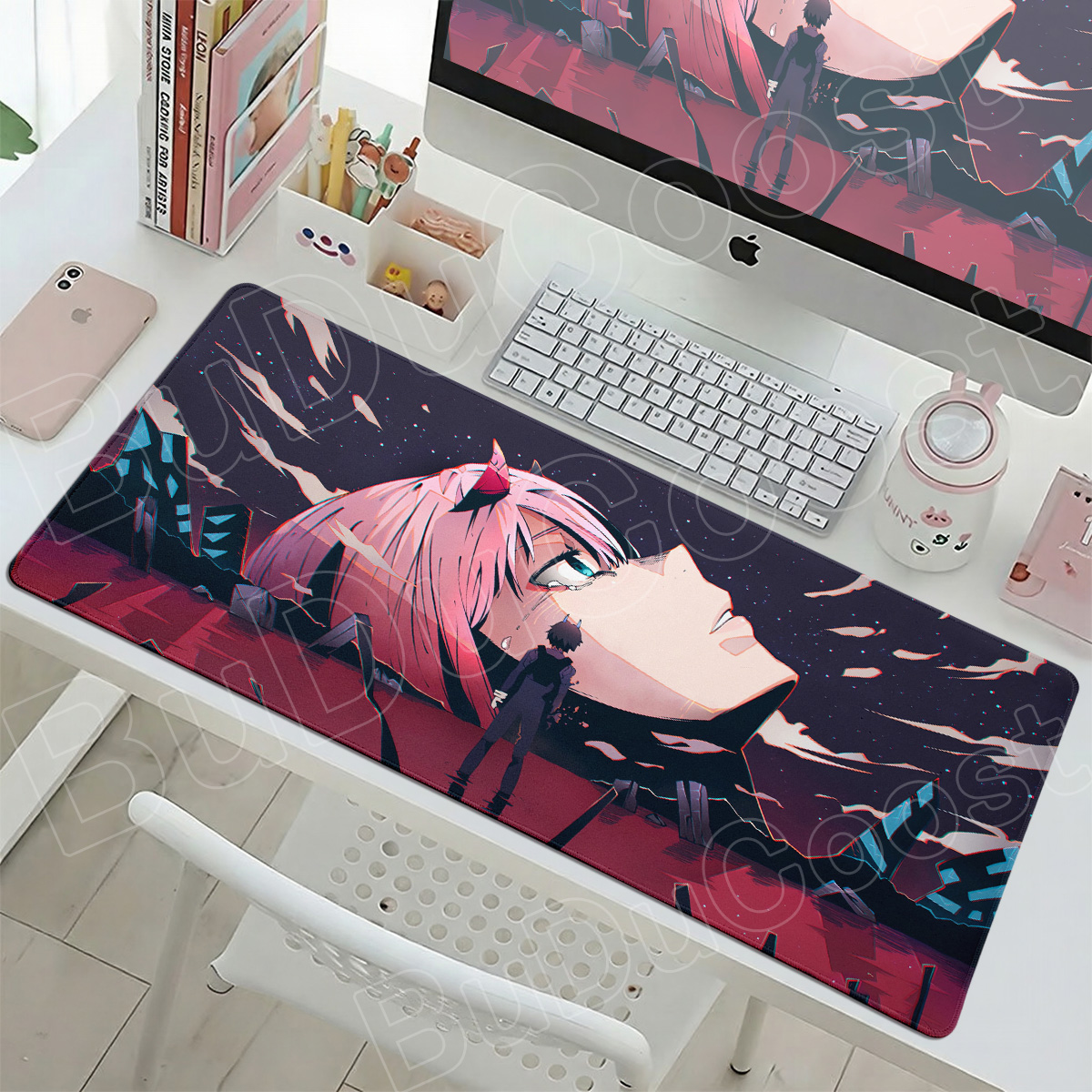 Kawaii Zero Two Pc Gamer Mouse - Desk Setup Two Laptops บทวิจารณ์และราคา