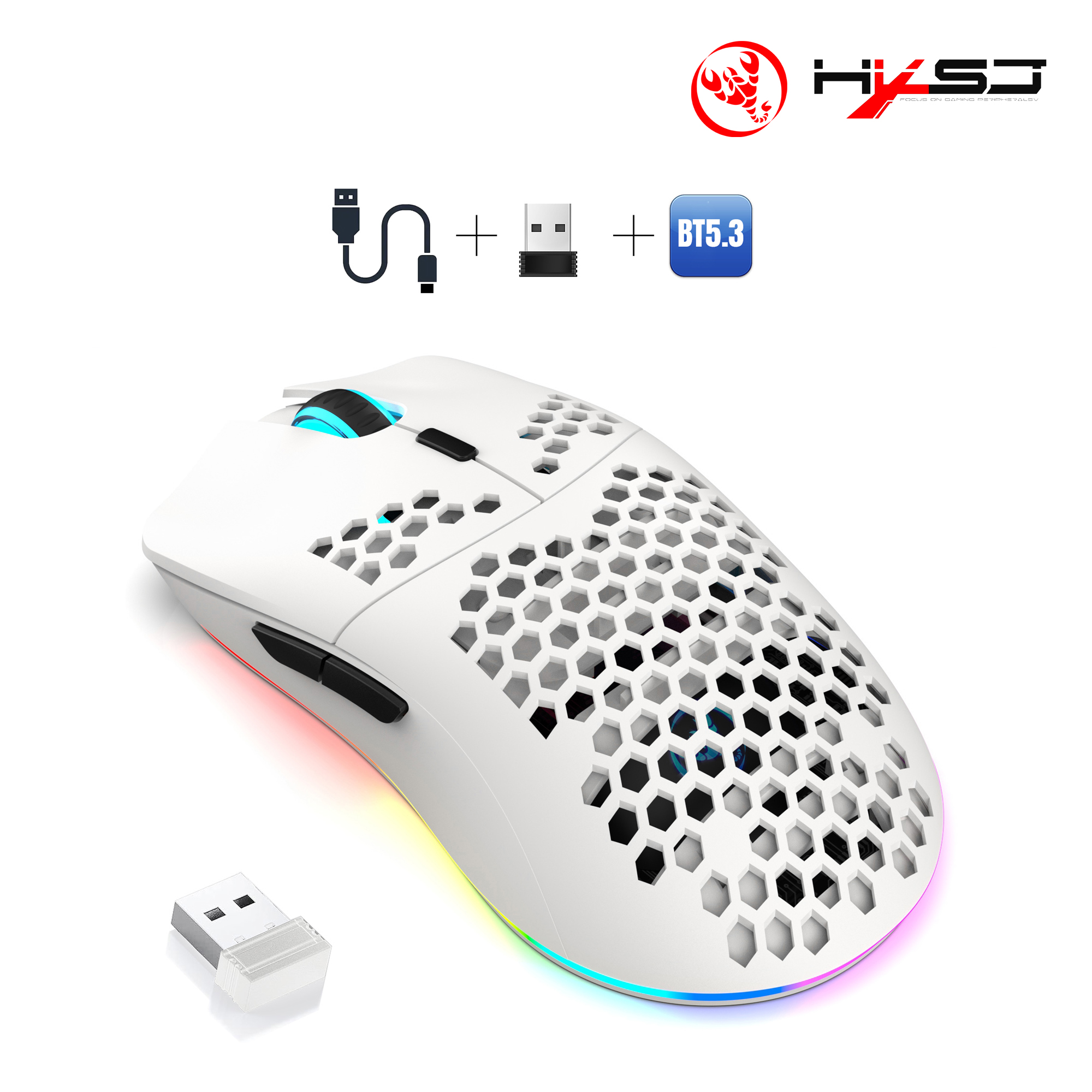 HXSJ T66 3-mode 10000DPI gamin - Desk Setup Programmer บทวิจารณ์และราคา
