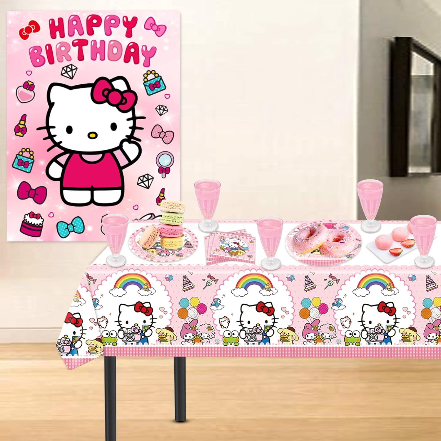 Disposable Tablecloth Birthday - Desk Setup Girl บทวิจารณ์และราคา