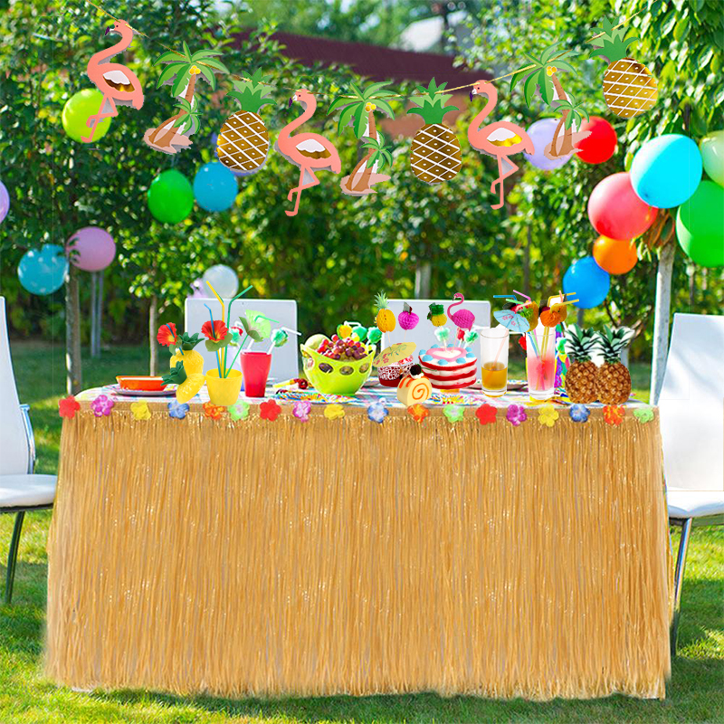 Straw Color Luau Grass Table S - Desk Setup Girl บทวิจารณ์และราคา