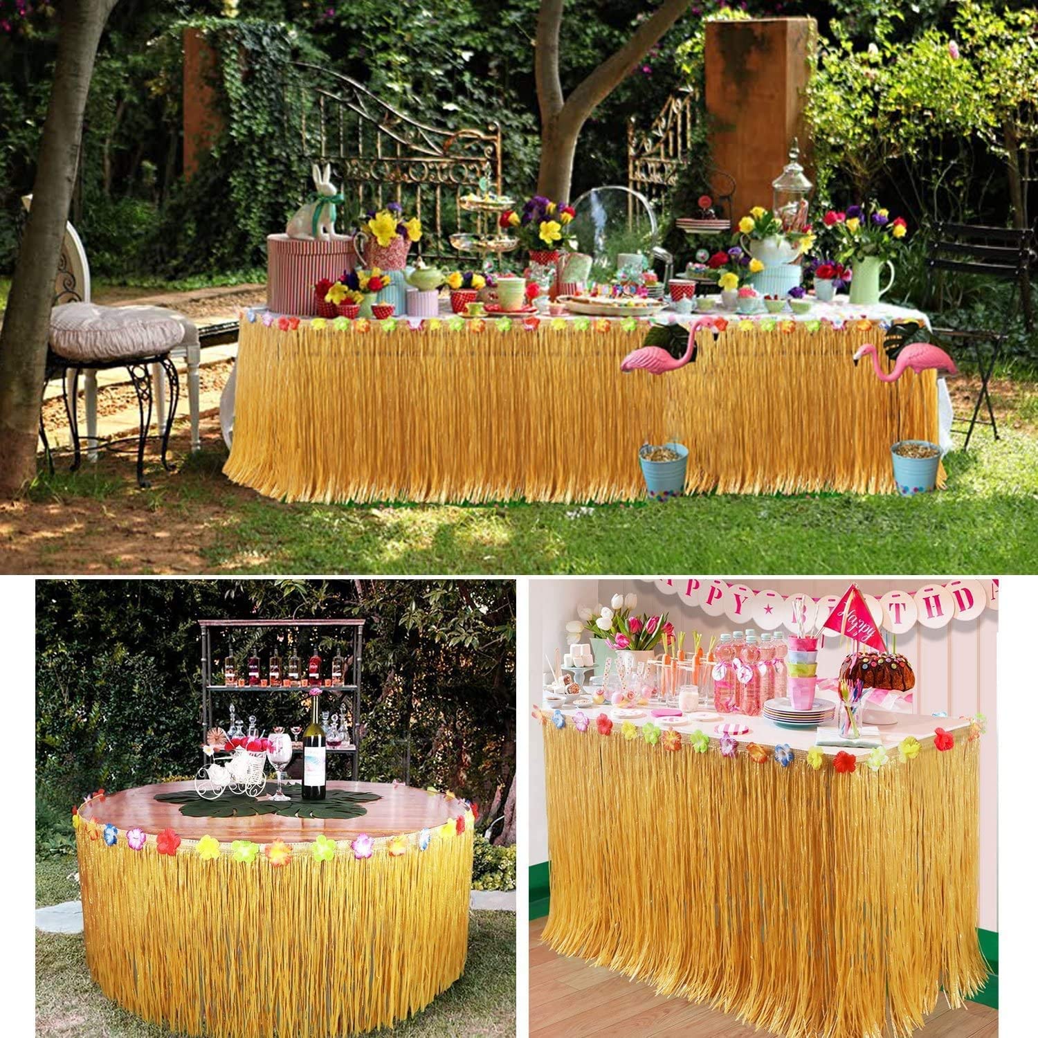 Straw Color Luau Grass Table S - Desk Setup Girl บทวิจารณ์และราคา