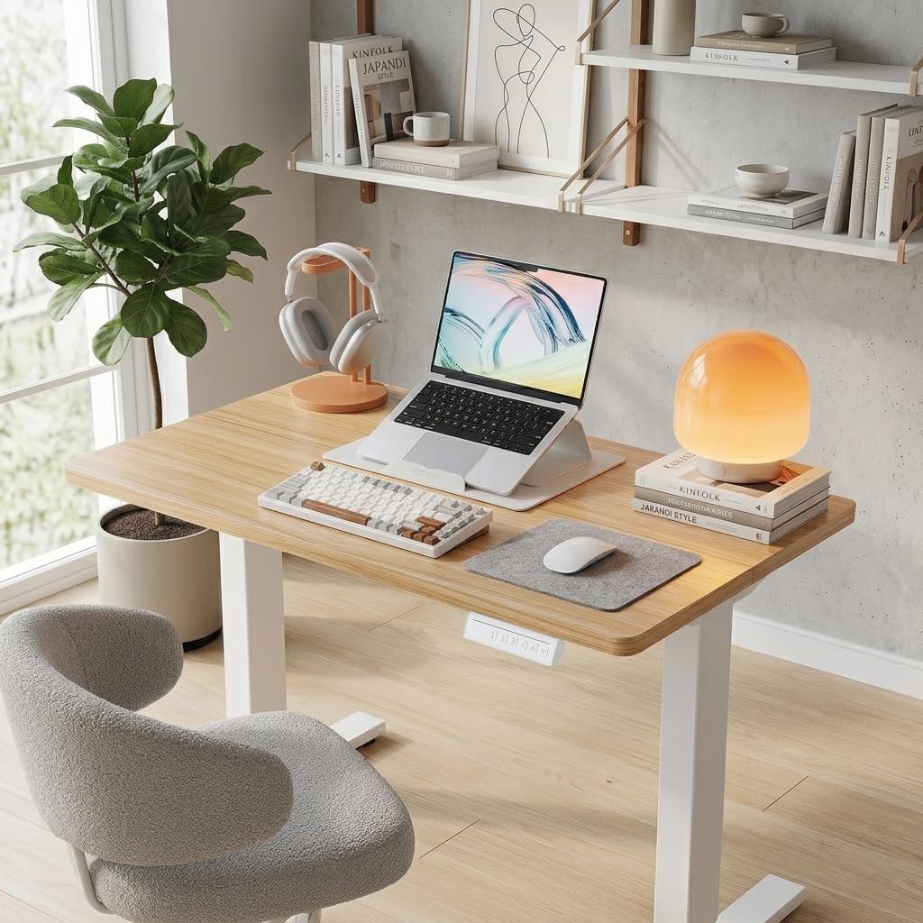 32' Small Electric Standing De - Work Desk Home Setup บทวิจารณ์และราคา