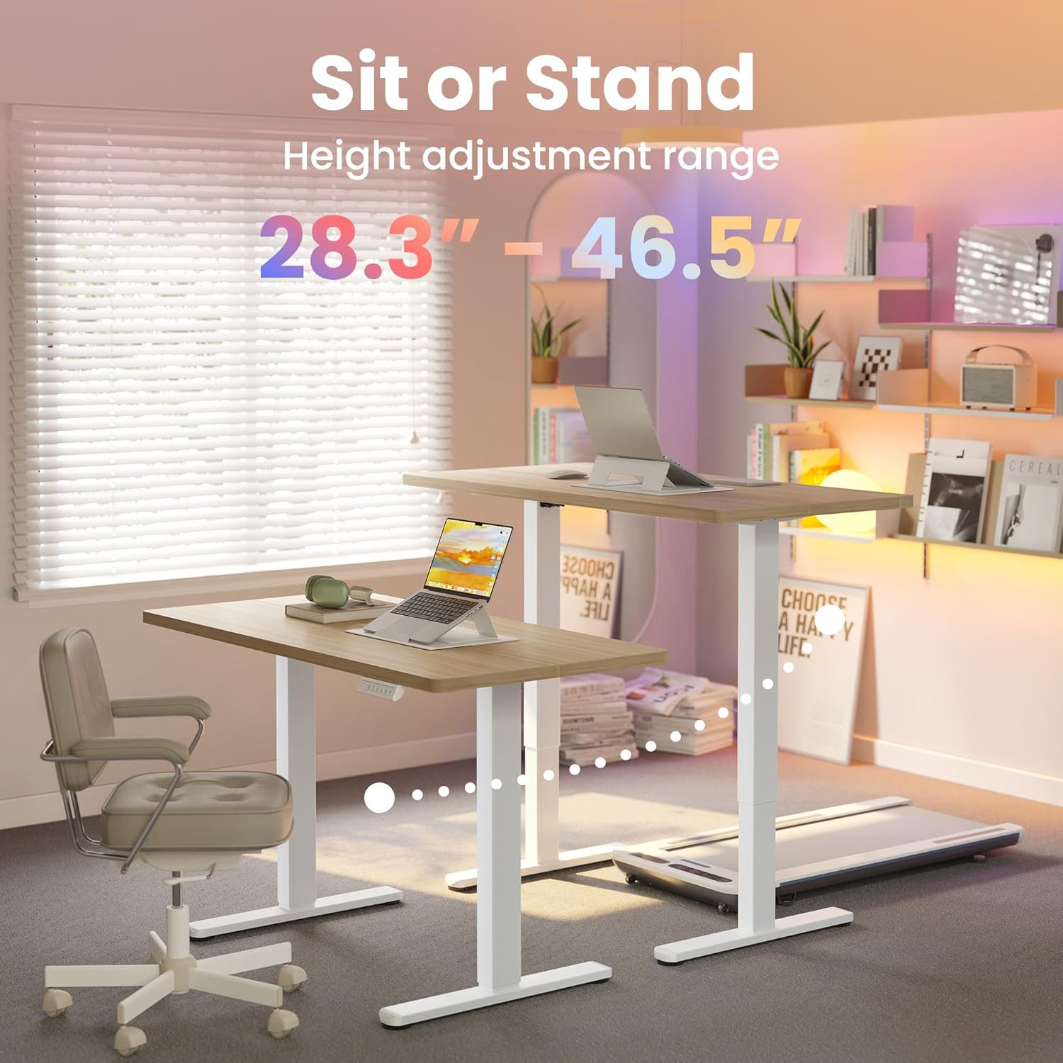 32' Small Electric Standing De - Work Desk Home Setup บทวิจารณ์และราคา
