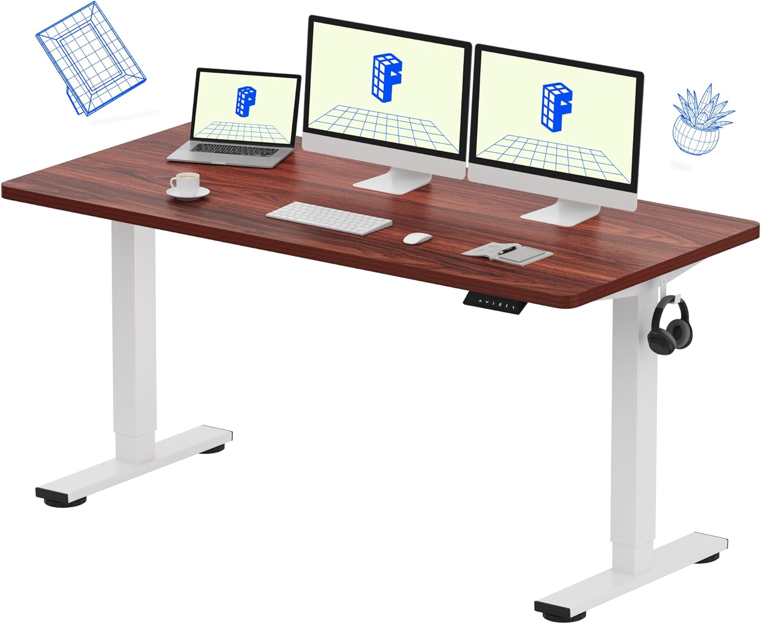 Electric Height-Adjustable Sta - Desk Setup One Monitor บทวิจารณ์และราคา
