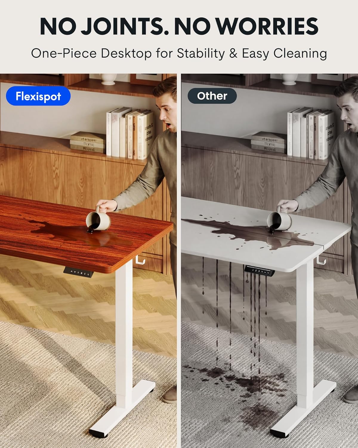 Electric Height-Adjustable Sta - Desk Setup One Monitor บทวิจารณ์และราคา