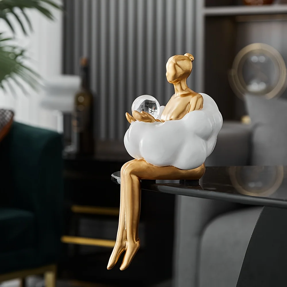 Cloud Girl Sculpture Abstract  - Desk Setup Girl บทวิจารณ์และราคา
