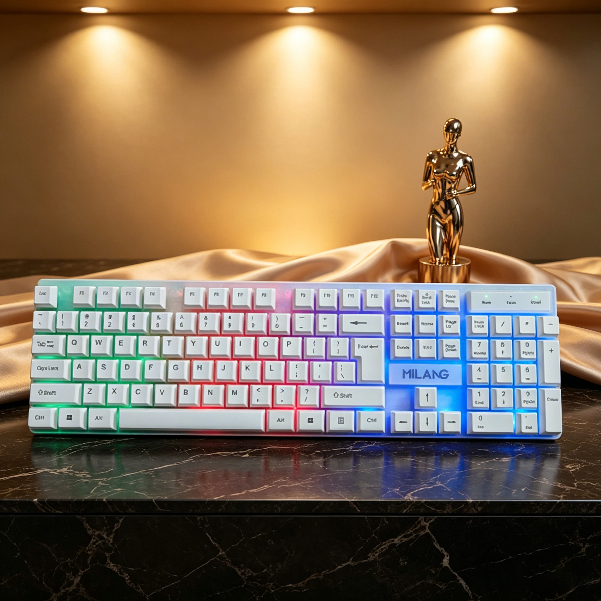 Wired RGB Backlit Keyboard Mou - Work Desk Home Setup บทวิจารณ์และราคา