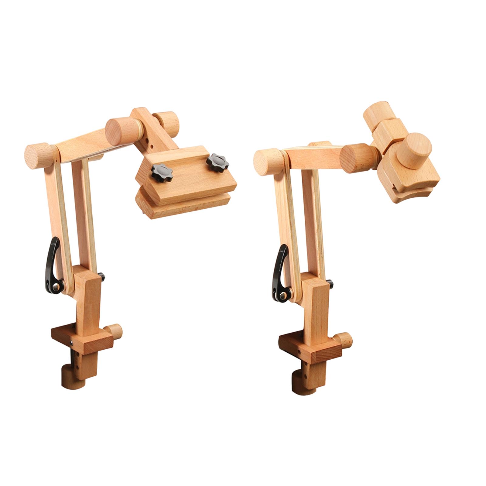 Rotatable Embroidery Hoop Hold - Desk Setup Wood บทวิจารณ์และราคา