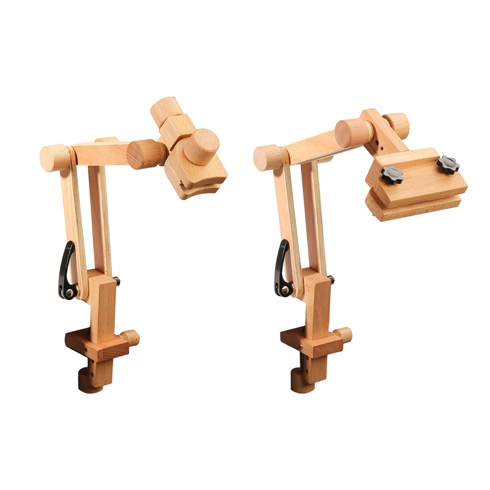 Rotatable Embroidery Hoop Hold - Desk Setup Wood บทวิจารณ์และราคา
