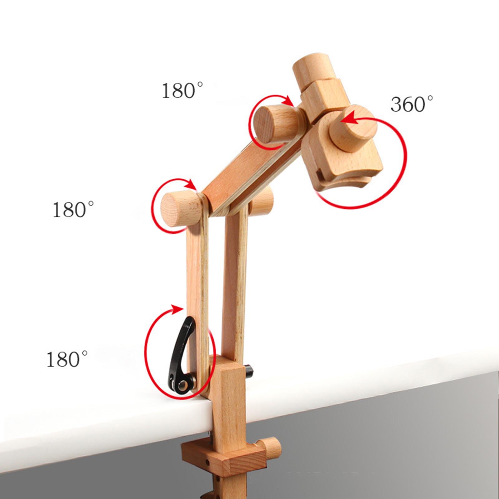 Rotatable Embroidery Hoop Hold - Desk Setup Wood บทวิจารณ์และราคา