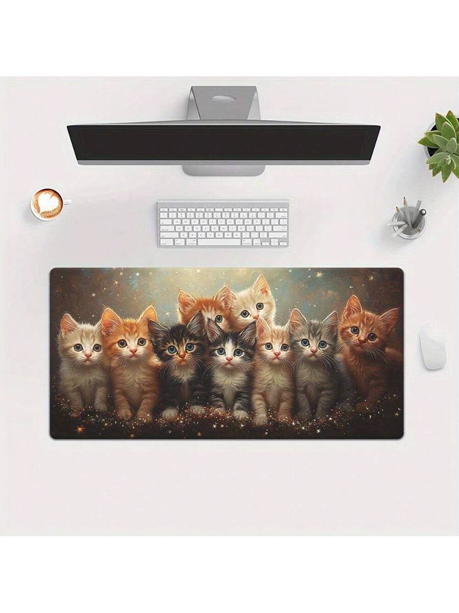 Cute Kitten Gaming Mouse Pad D - Desk Setup Pc And Laptop บทวิจารณ์และราคา
