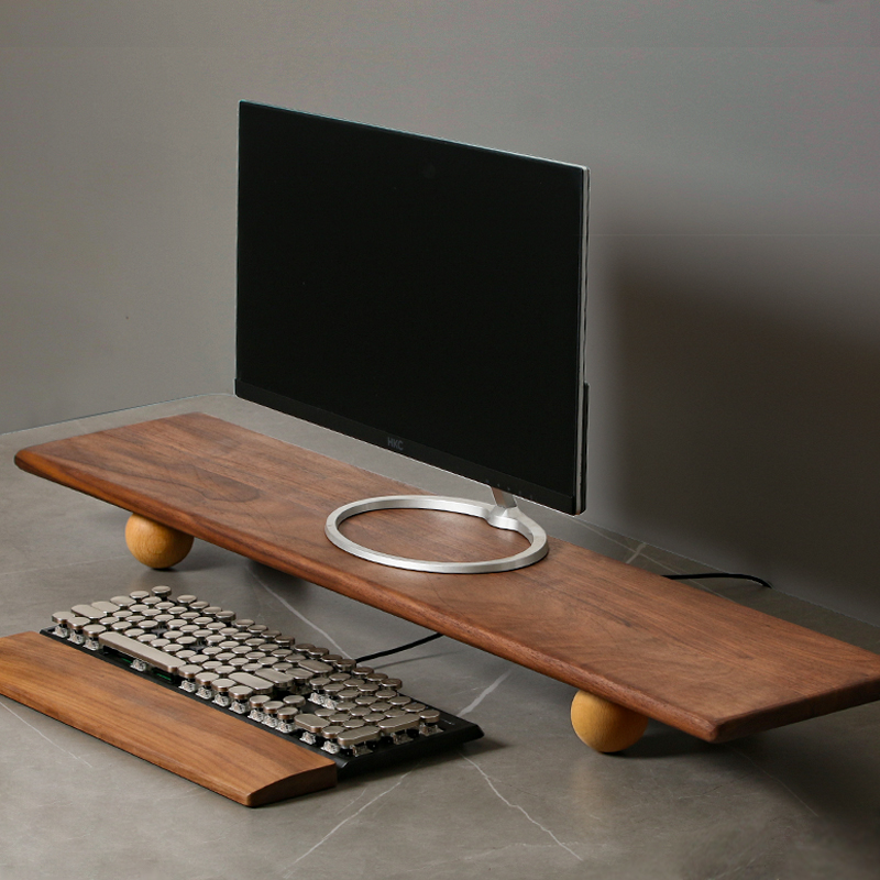 Solid Wood Monitor Riser Lapto - Desk Setup With Laptop And Monitor บทวิจารณ์และราคา