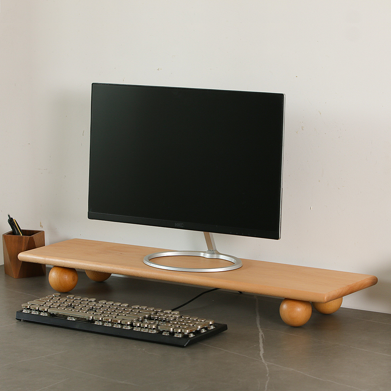 Solid Wood Monitor Riser Lapto - Desk Setup With Laptop And Monitor บทวิจารณ์และราคา