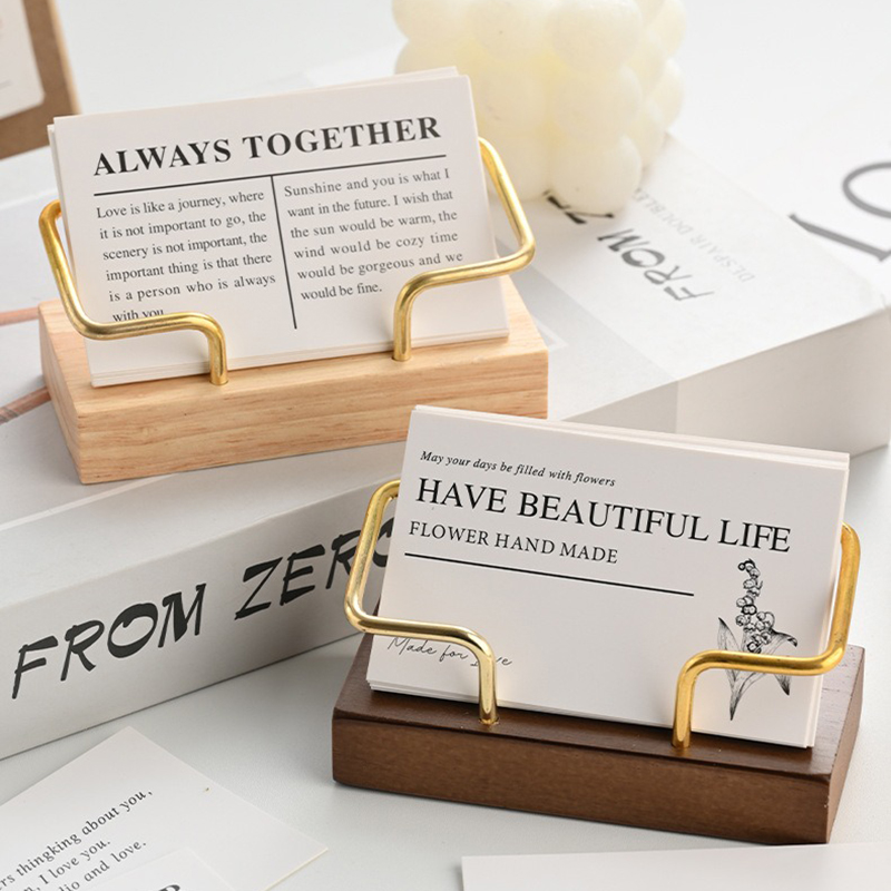 Wooden Business Card Holder Me - Desk Setup Wood บทวิจารณ์และราคา