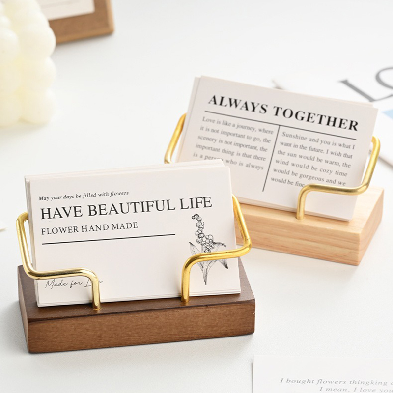 Wooden Business Card Holder Me - Desk Setup Wood บทวิจารณ์และราคา