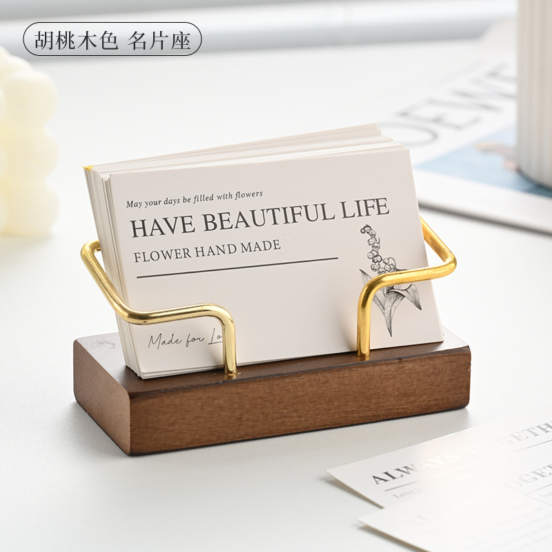 Wooden Business Card Holder Me - Desk Setup Wood บทวิจารณ์และราคา