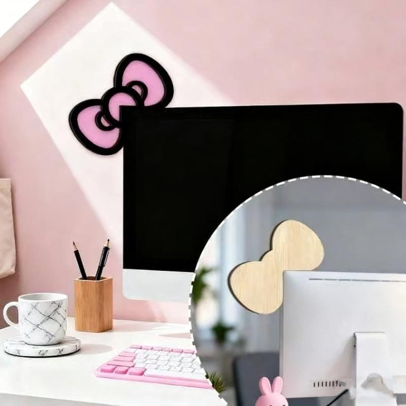 New 1/2Pcs Wooden Bowknot PC A - Desk Setup Wood บทวิจารณ์และราคา