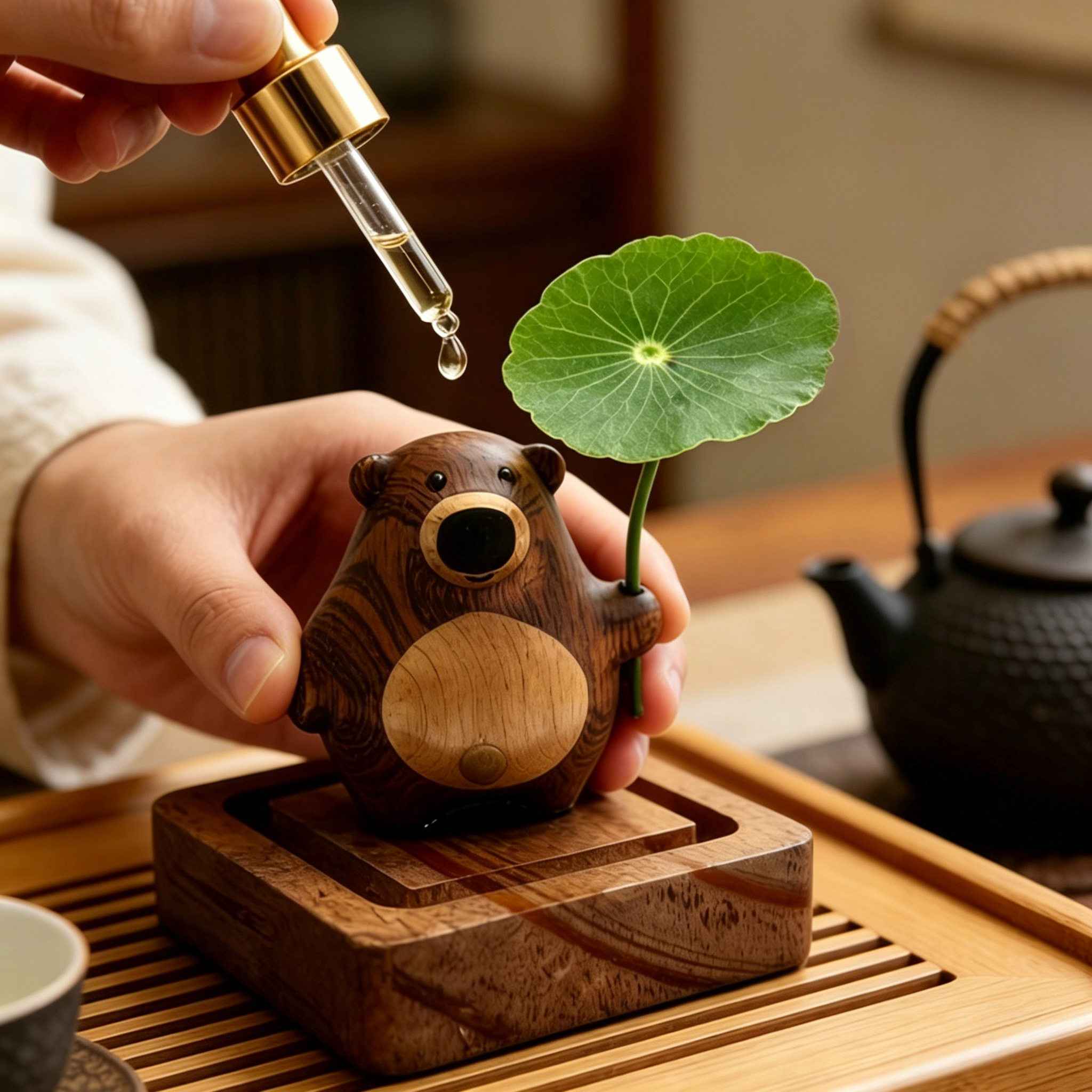 Cute Bear Aroma Diffuser Wood  - Desk Setup Essentials บทวิจารณ์และราคา