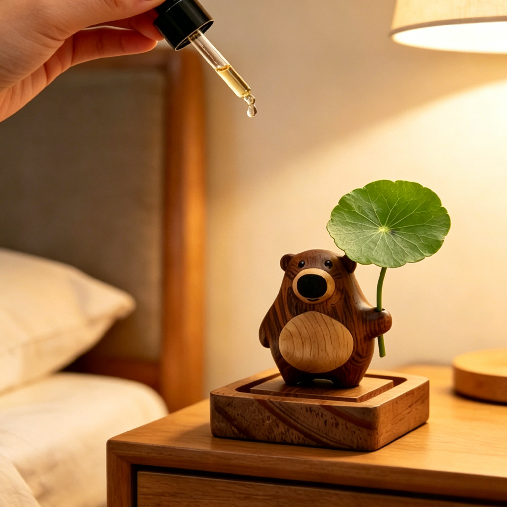 Cute Bear Aroma Diffuser Wood  - Desk Setup Essentials บทวิจารณ์และราคา