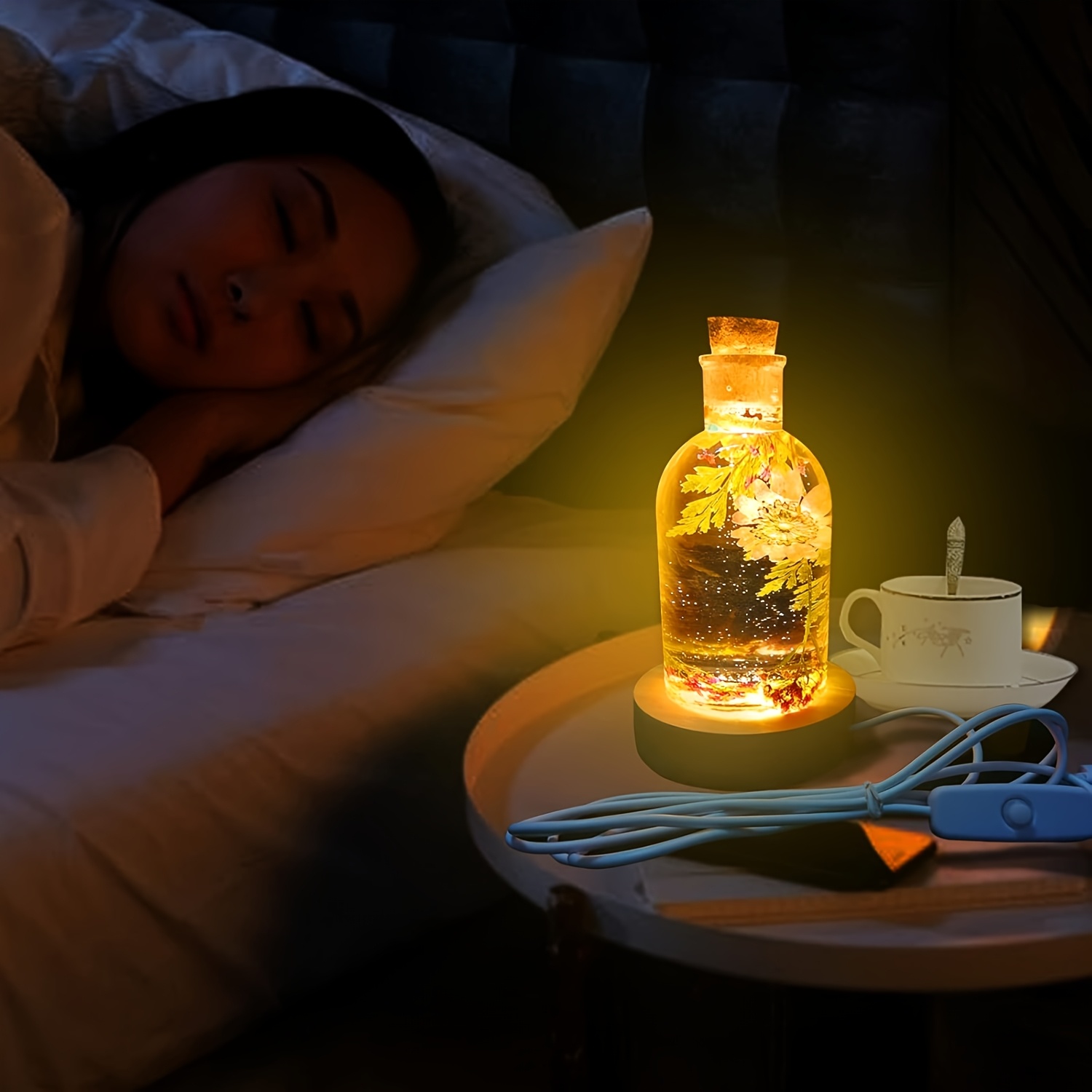 Drift Bottle Light Resin Mold  - Desk Setup Wood บทวิจารณ์และราคา