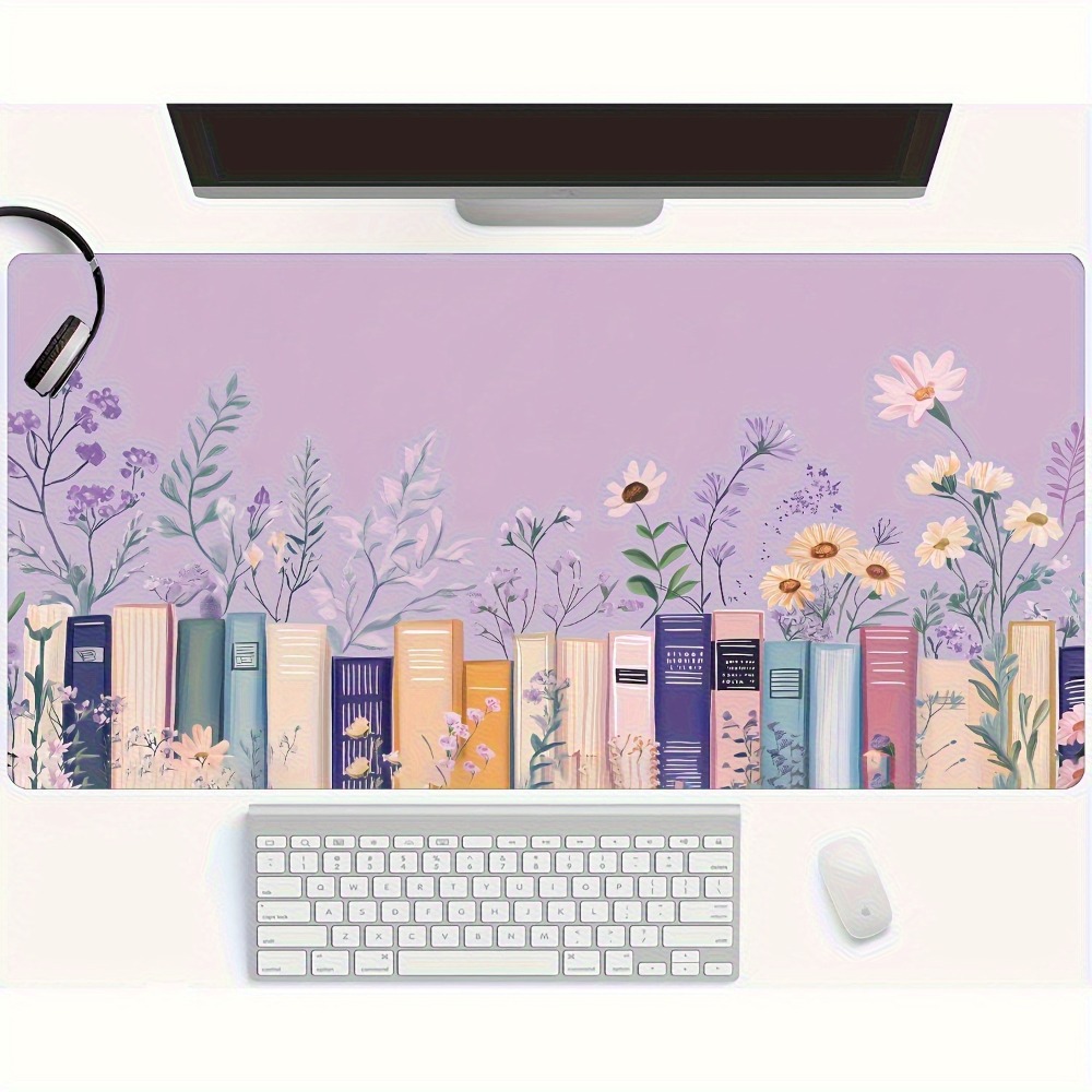 Literary Floral Books Mouse Pa - Desk Setup Books บทวิจารณ์และราคา
