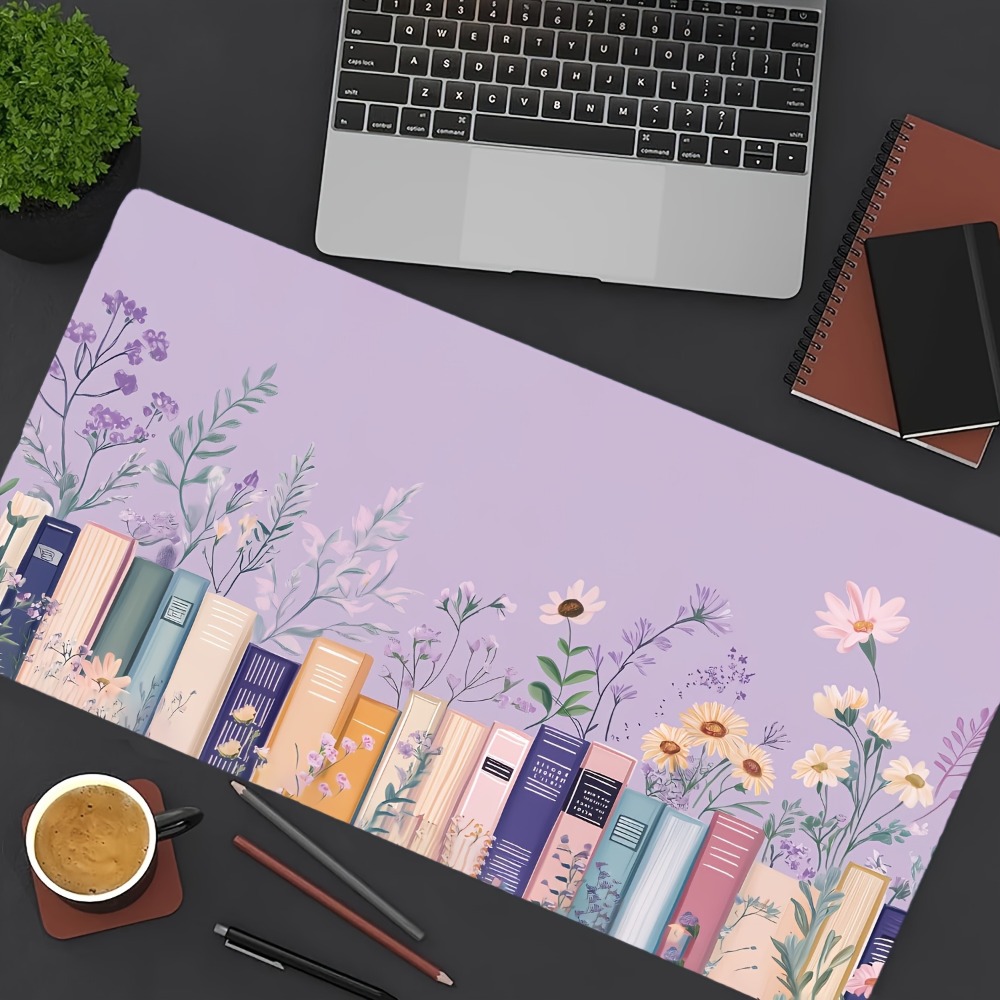 Literary Floral Books Mouse Pa - Desk Setup Books บทวิจารณ์และราคา