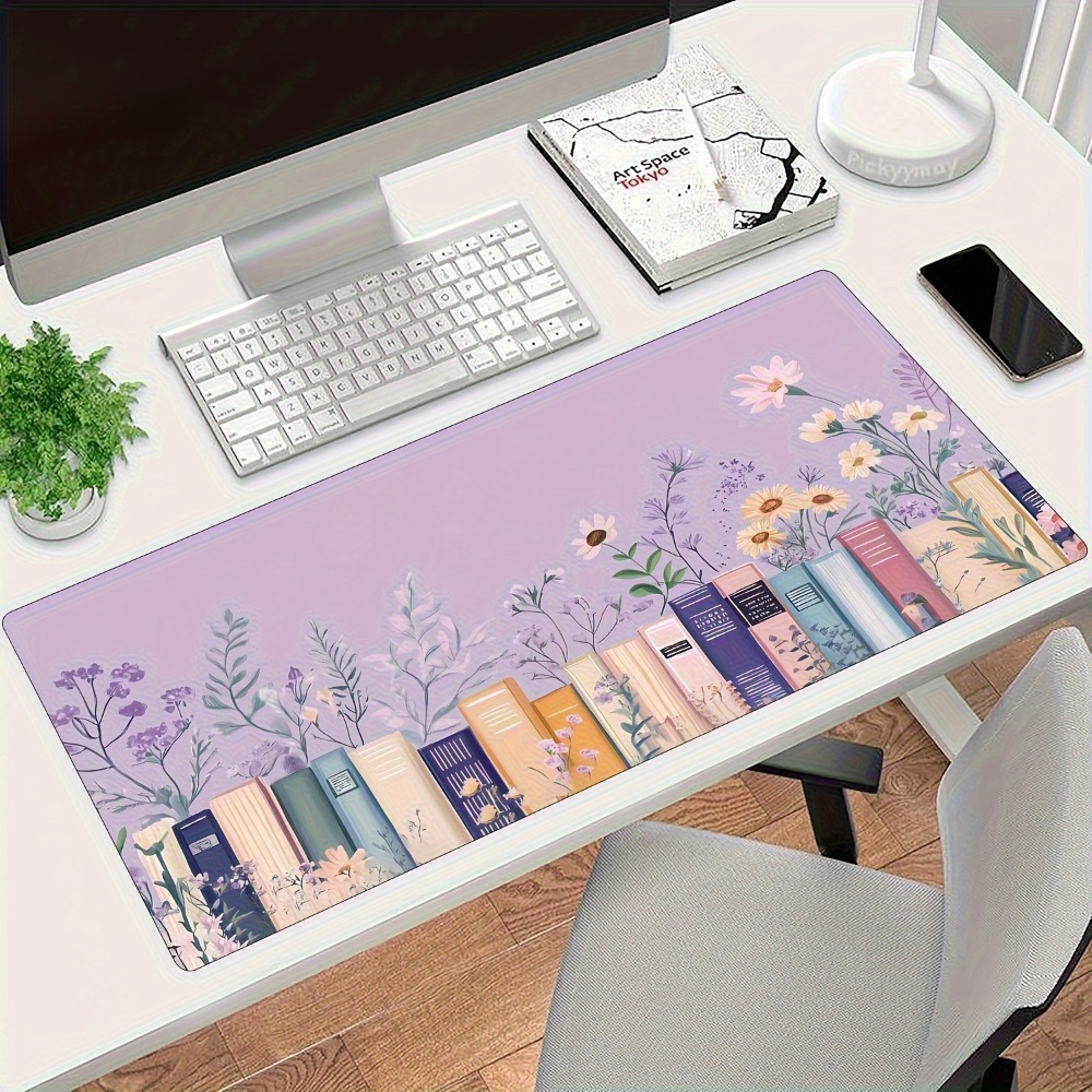 Literary Floral Books Mouse Pa - Desk Setup Books บทวิจารณ์และราคา