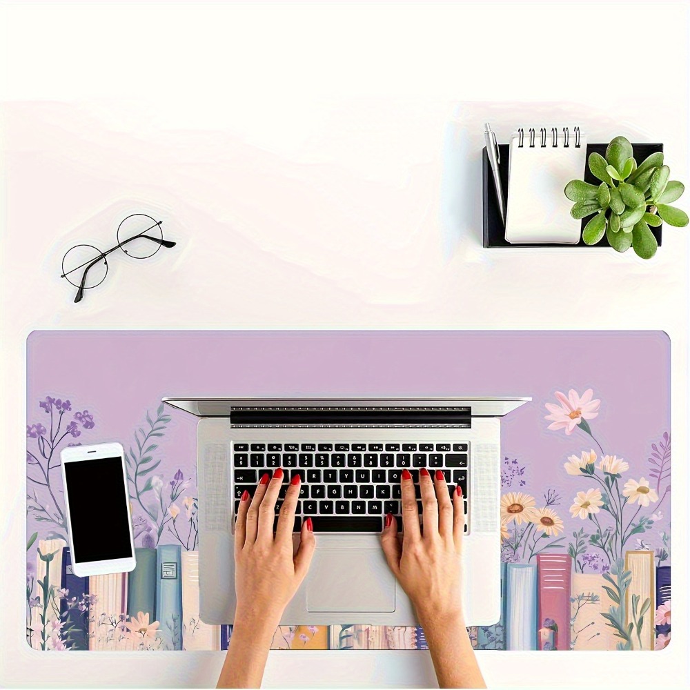 Literary Floral Books Mouse Pa - Desk Setup Books บทวิจารณ์และราคา