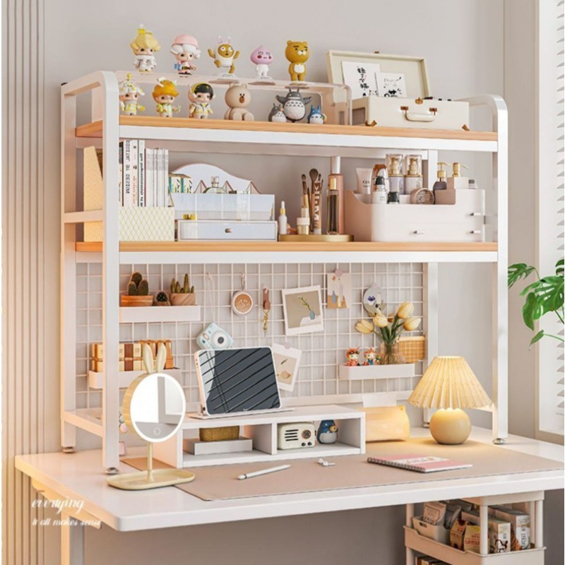 Grid Shelf Desktop Shelf Desk  - Desk Setup Productivity บทวิจารณ์และราคา