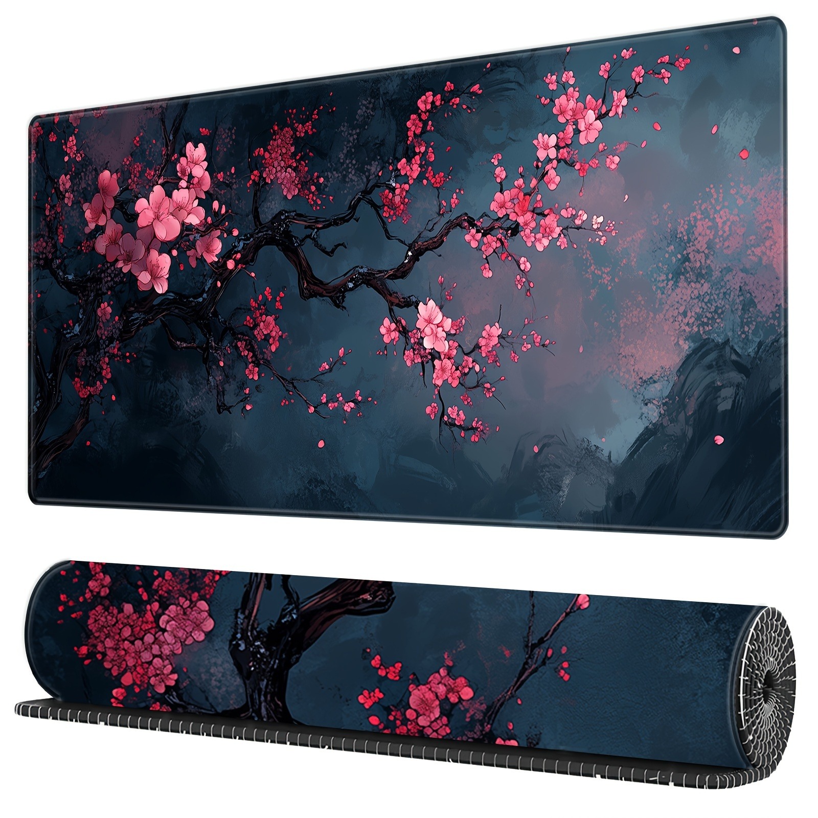 Night Cherry Blossom gaming mo - Rubber Mat Desk บทวิจารณ์และราคา