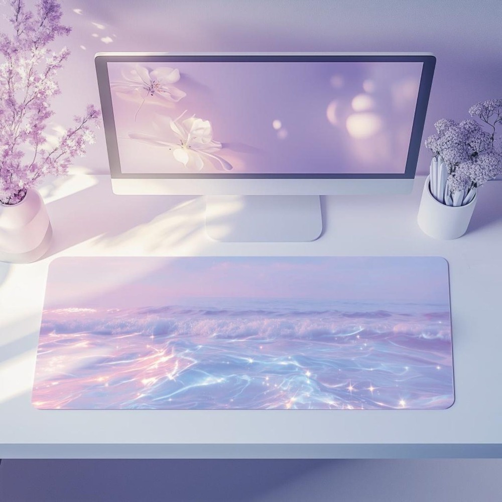 Aesthetic Pastel Desk Mat for  - Desk Setup Gifts บทวิจารณ์และราคา