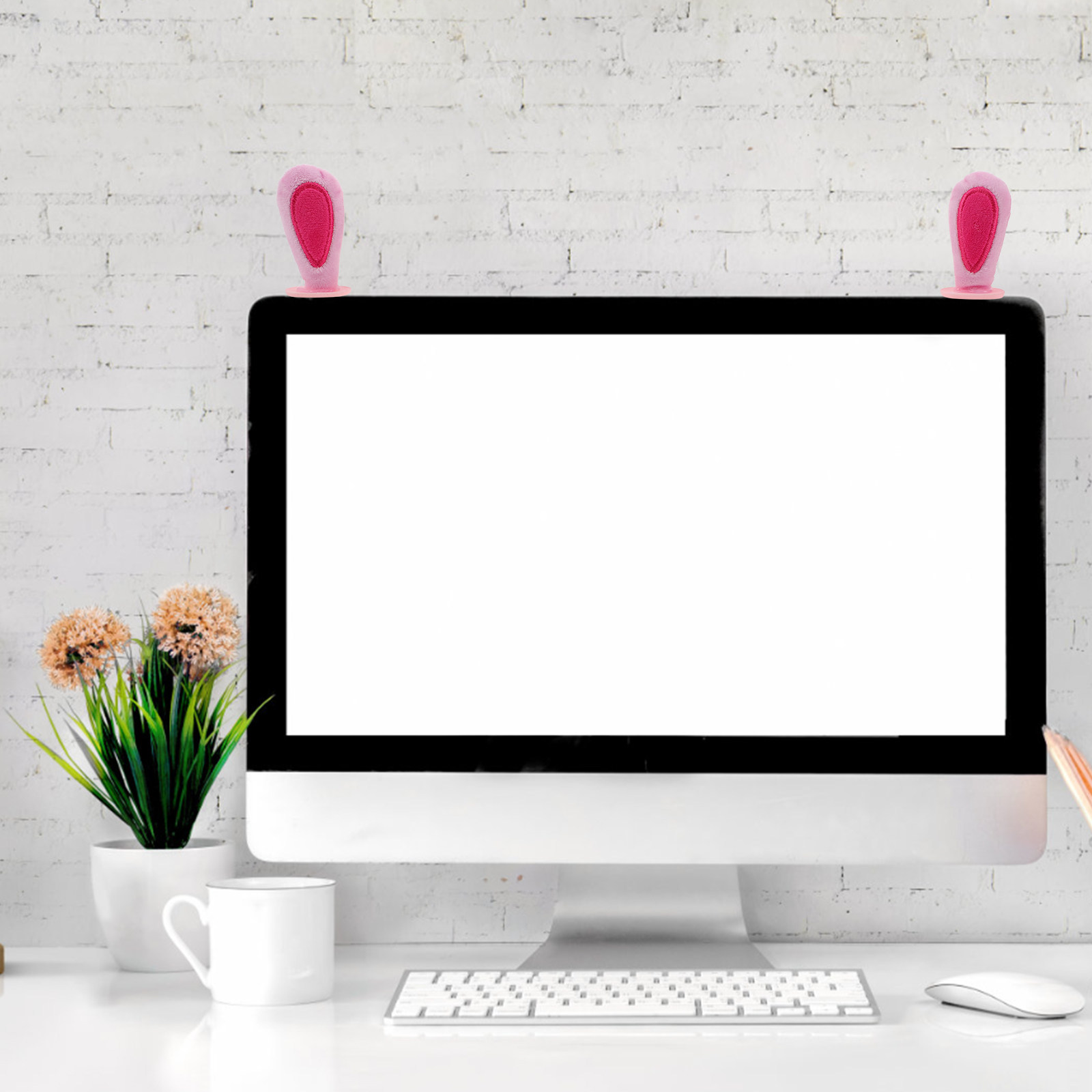 2Pairs Monitor Ears Decoration - Desk Setup With Laptop And Monitor บทวิจารณ์และราคา