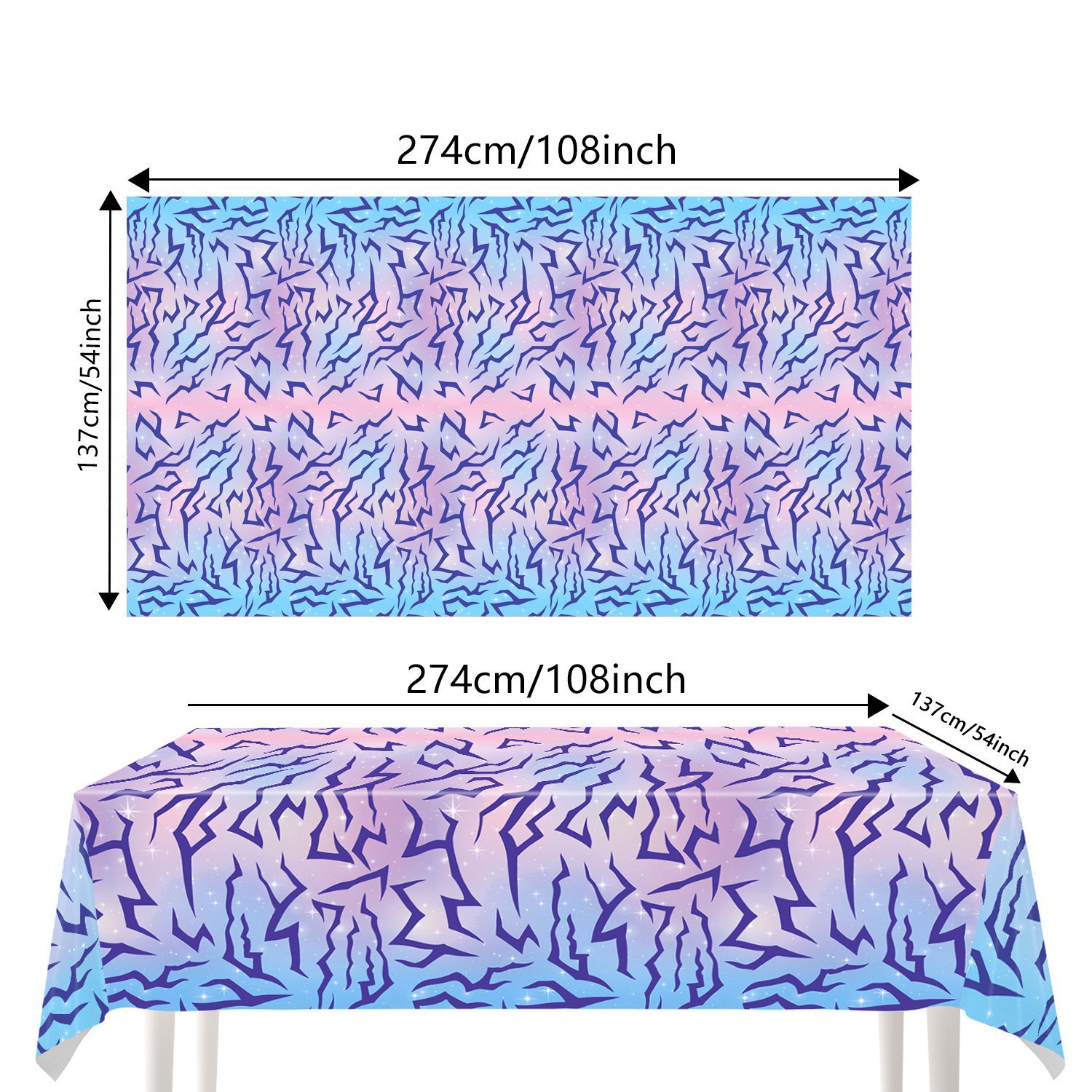 Lightning Printed Tablecloth D - Desk Setup Girl บทวิจารณ์และราคา