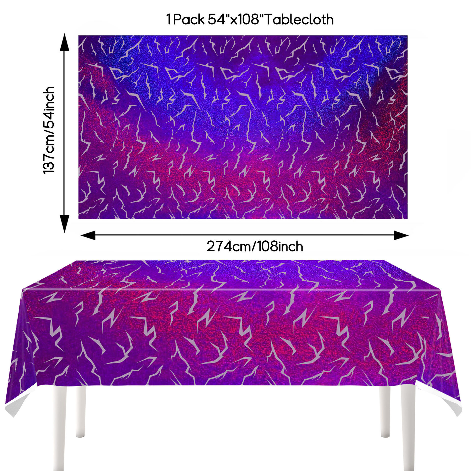 Lightning Printed Tablecloth D - Desk Setup Girl บทวิจารณ์และราคา