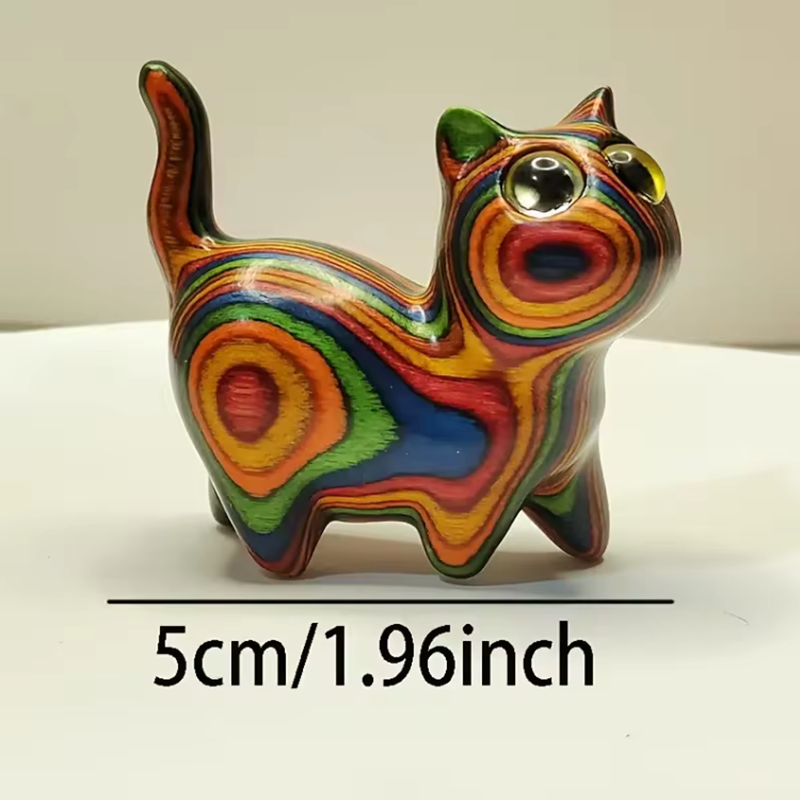 Hand-Painted or Carved Wood Ca - Desk Setup Wood บทวิจารณ์และราคา