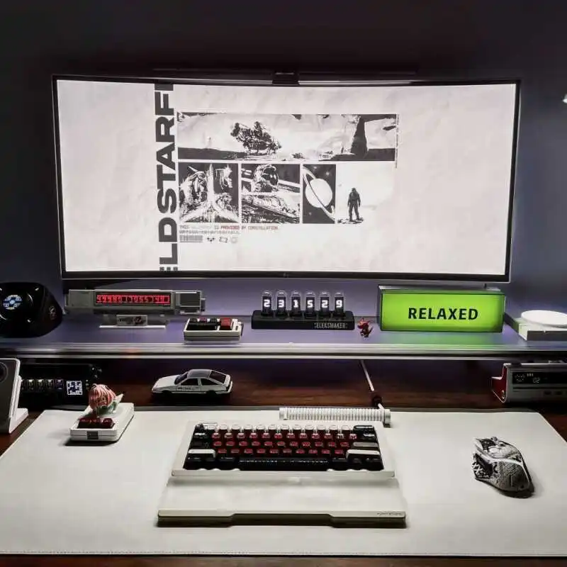 Aluminum Monitor Stand Acrylic - Desk Setup With Laptop And Monitor บทวิจารณ์และราคา