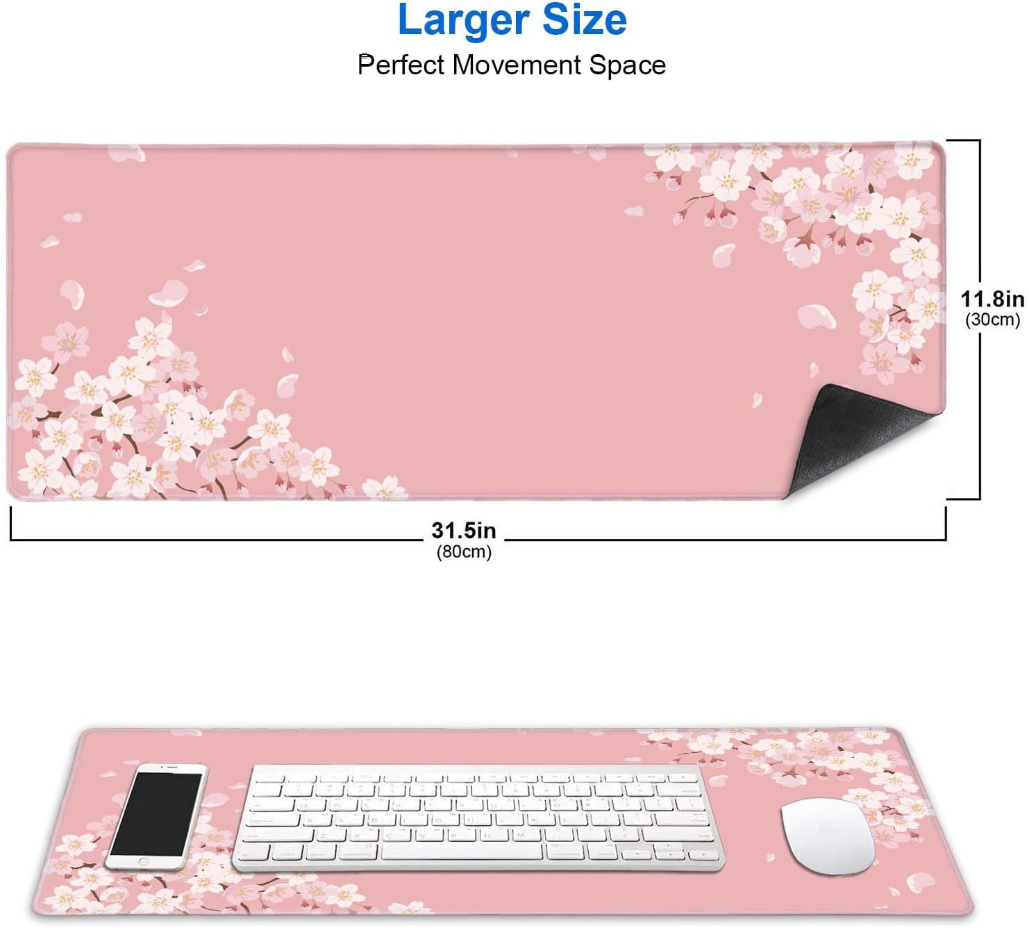 Japanese Cherry Blossom Desk M - Rubber Mat Desk บทวิจารณ์และราคา