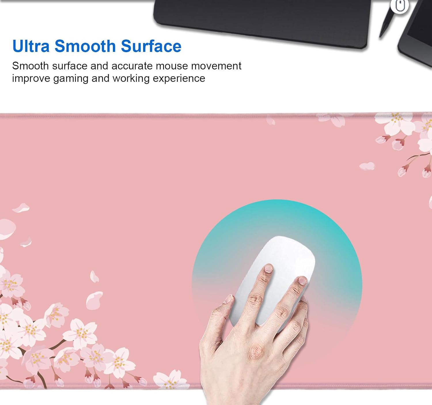Japanese Cherry Blossom Desk M - Rubber Mat Desk บทวิจารณ์และราคา