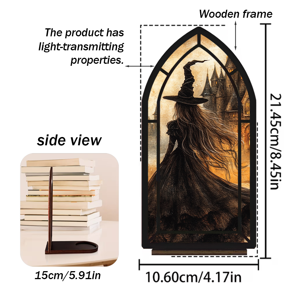 Book corner decorations, witch - Desk Setup Wood บทวิจารณ์และราคา