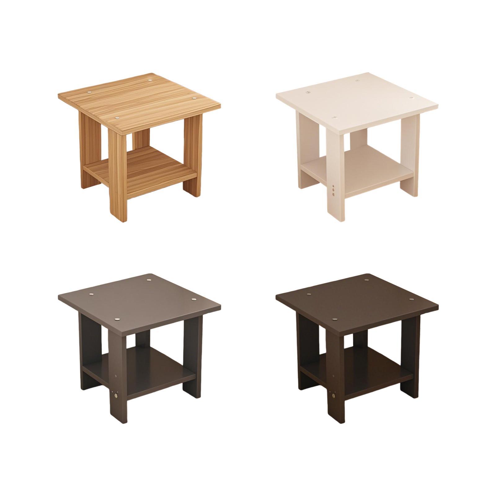 Wooden Double Layers Side Tabl - Desk Setup Maker บทวิจารณ์และราคา