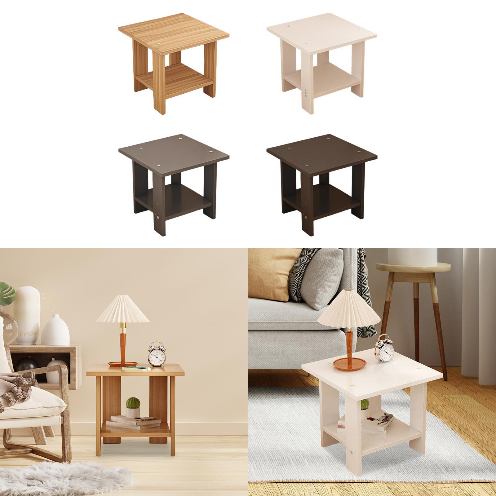 Wooden Double Layers Side Tabl - Desk Setup Maker บทวิจารณ์และราคา